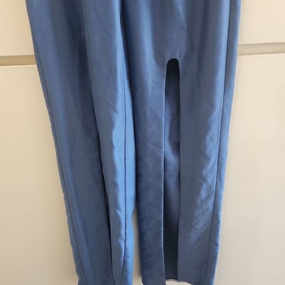 I M Beautiful by Jin Park, Slate Blue Pants trimmed with White Piping,, sz. 30/3 - Picture 3 of 8